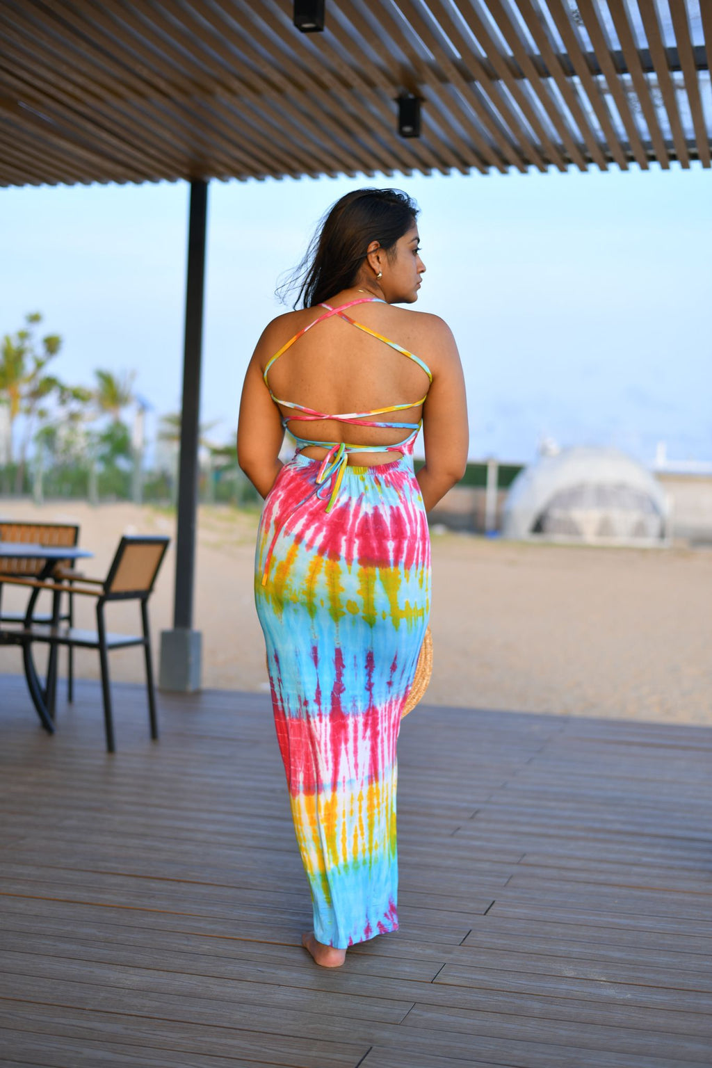 Back Tie up  Maxi Dress